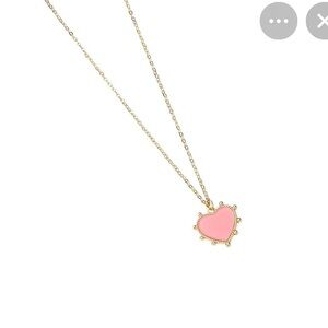 Park Lane “Apricot” Gold and Pink Heart Pendant Necklace